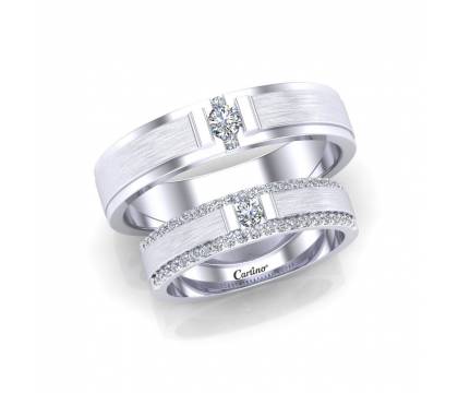 Nhẫn cưới Bạch kim đính kim cương SWEET RING 3 - NC186P