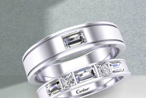 Nhẫn cưới Plantinum đính kim cương - Xây dựng một đám cưới bạch kim hoàn mỹ