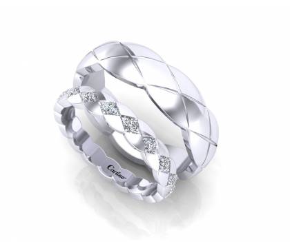 Nhẫn cưới kim cương Cross Love 3 - T 