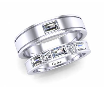 Nhẫn cưới kim cương BAGUETTE 3 - NC177T