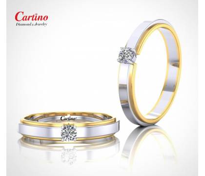 Nhẫn cưới kim cương Sweet Ring  - HM 