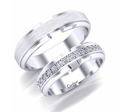 Nhẫn cưới kim cương DIAMOND COUPLE 2 - NC156T