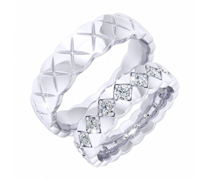 Nhẫn cưới kim cương CROSS LOVE 2 - NC115T