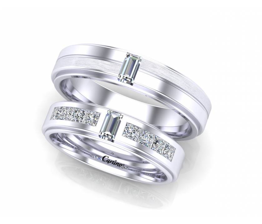 Nhẫn cưới kim cương BAGUETTE 2 - NC176T