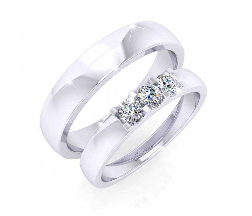 Nhẫn Cặp JUST MARRIED 1 _ NC075T