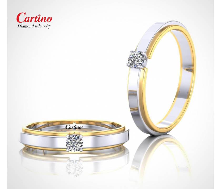 Nhẫn cưới kim cương Sweet Ring  - HM 
