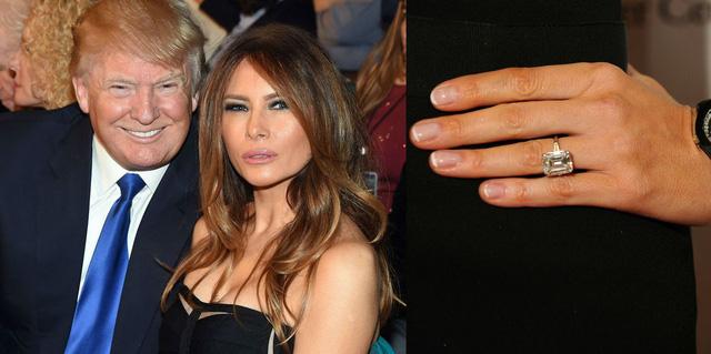 Phu nhân Melania Trump với chiếc nhẫn platin đính kim cương 12 carat