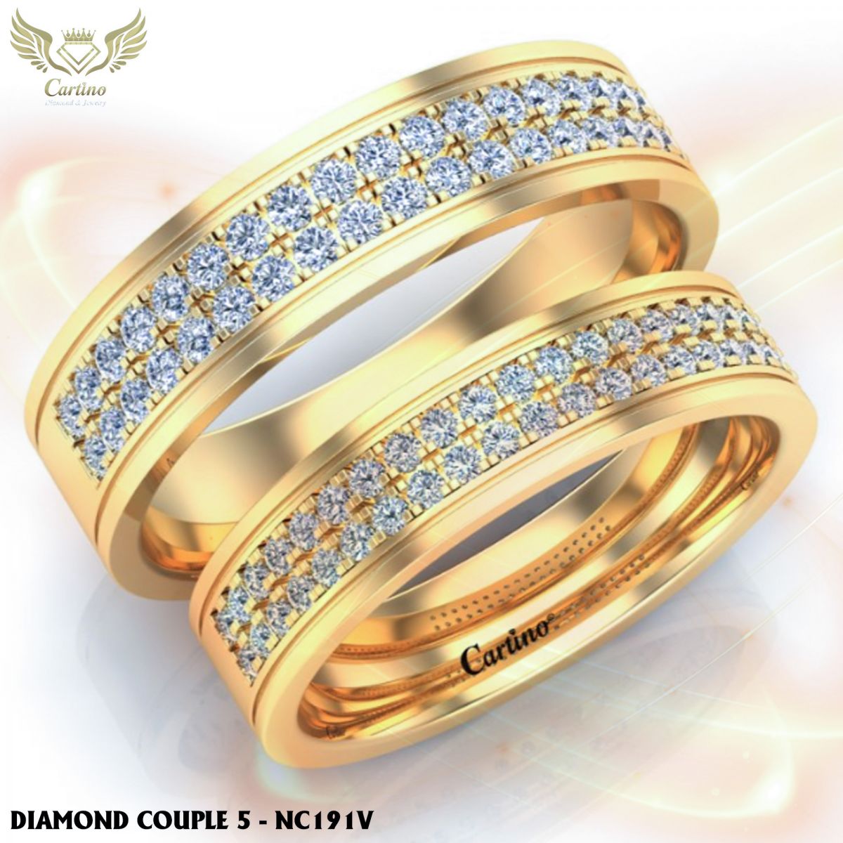 nhẫn-cưới-vàng-18k-DIAMOND COUPLE 5 - NC191V