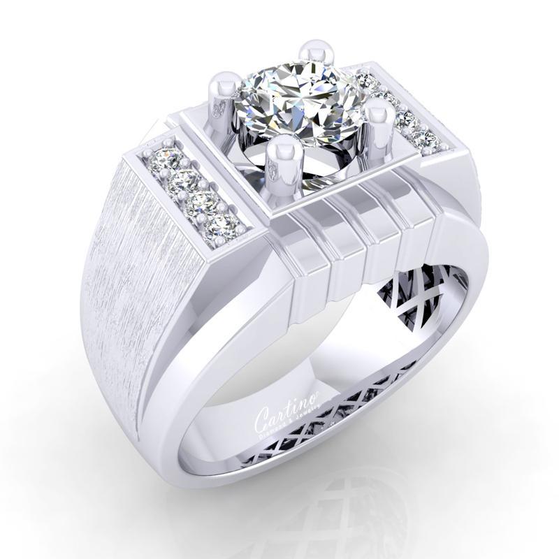 Vỏ nhẫn kim cương PNJ vàng trắng 18K – PNJ